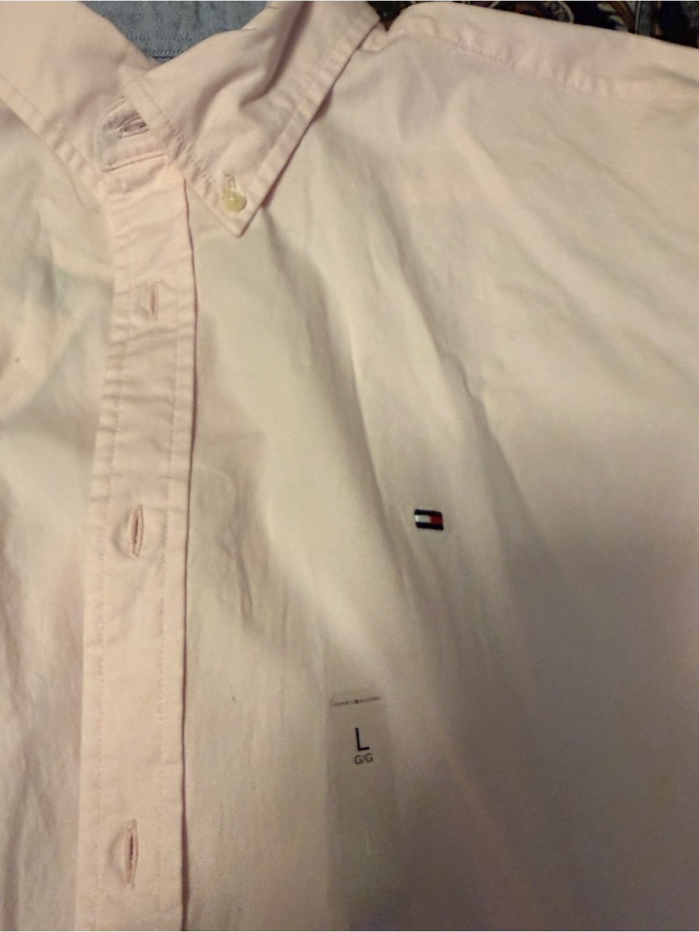 Tommy Hilfiger Men's Pale Pink Button-Down Shirt